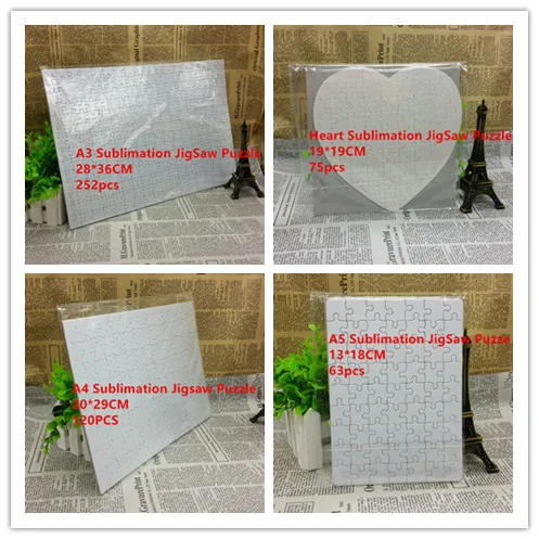 100 Set/lot Free Shipping A4 /A3/A5/ Heart Sublimation Blank Puzzle DIY Craft PaperJigsaw Puzzle For Sublimation Ink Transfer
100 Set/lot Free Shipping A4 /A3/A5/ Heart Sublimation Blank Puzzle DIY Craft PaperJigsaw Puzzle For Sublimation Ink Transfer