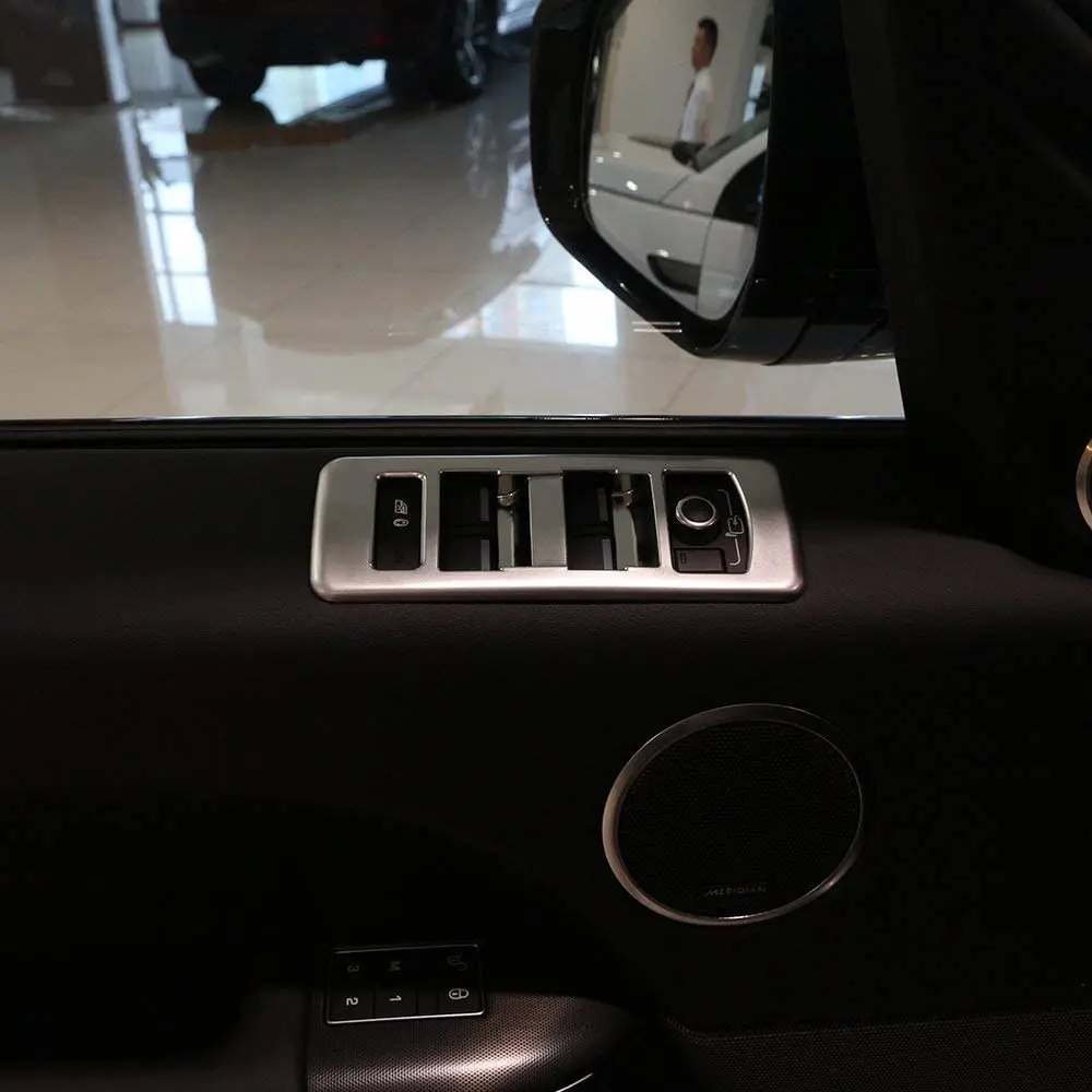 ABS Chrome Plastic Window Lift Switch Button Frame Cover Trim Kit Car Accessories For Land Rover Range Rover RR Sport 2014-2017
ABS Chrome Plastic Window Lift Switch Button Frame Cover Trim Kit Car Accessories For Land Rover Range Rover RR Sport 2014-2017