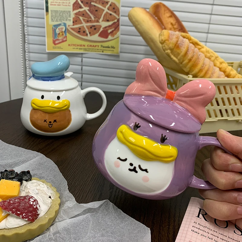 Creative Cartoon Cup Mug with Lid Spoon Girls Cute Cartoon Cup Ceramic Cup Milk Coffee Cup Creative Couple Home
Creative Cartoon Cup Mug with Lid Spoon Girls Cute Cartoon Cup Ceramic Cup Milk Coffee Cup Creative Couple Home