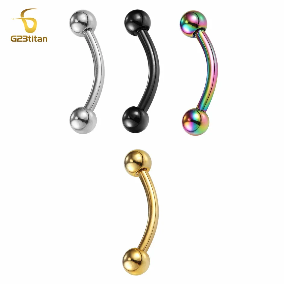 16G 14G Titanium Curved Barbell Bananabell Eyebrow Ring Tongue Lip Nipple Belly Bar Ear Piercing Cartilage Earring Body Jewelry
16G 14G Titanium Curved Barbell Bananabell Eyebrow Ring Tongue Lip Nipple Belly Bar Ear Piercing Cartilage Earring Body Jewelry