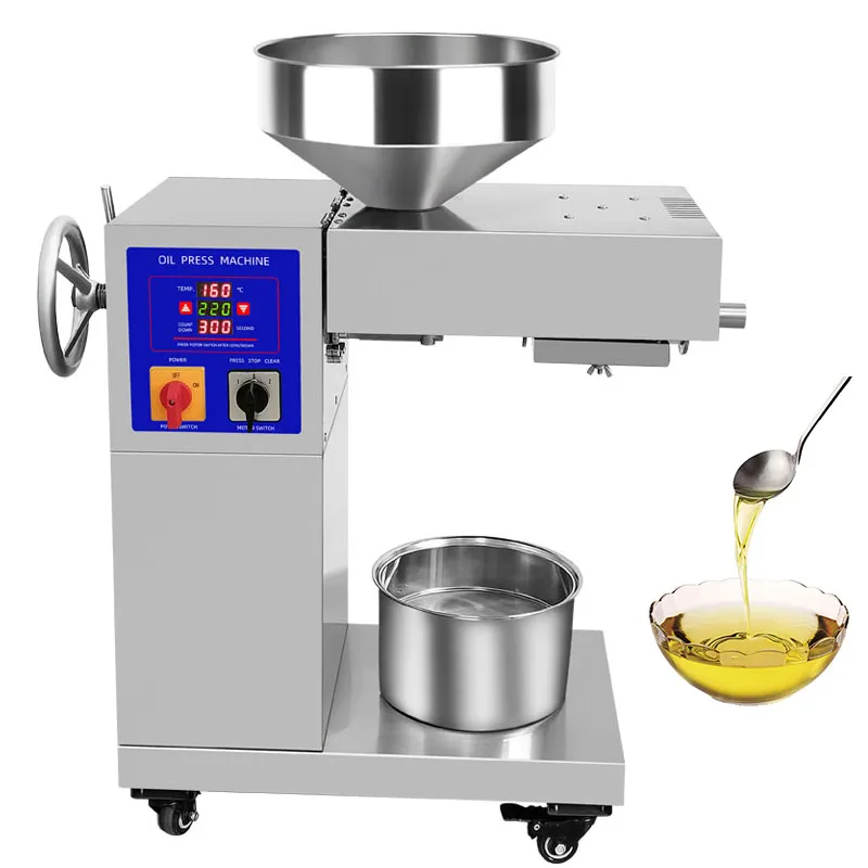 Commercial Oil Press Digital Display Temperature Control Oil Press Stainless Steel Cold Press Flaxseed Peanut Oil Press
Commercial Oil Press Digital Display Temperature Control Oil Press Stainless Steel Cold Press Flaxseed Peanut Oil Press