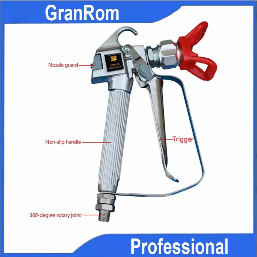 High Pressure Airless Spray Gun for Paint Coating Latex Painting Suction Type Automatic Spray Gun
High Pressure Airless Spray Gun for Paint Coating Latex Painting Suction Type Automatic Spray Gun
