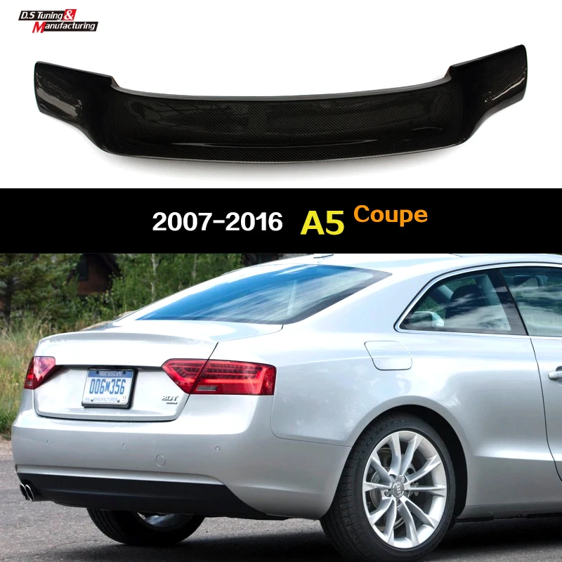 High-kick Real Carbon Fiber Rear Trunk Spoiler Car Duckbill Boot Lip Tail Wing for Audi 2007 - 2016 A5 B8 2-Door Coupe
High-kick Real Carbon Fiber Rear Trunk Spoiler Car Duckbill Boot Lip Tail Wing for Audi 2007 - 2016 A5 B8 2-Door Coupe