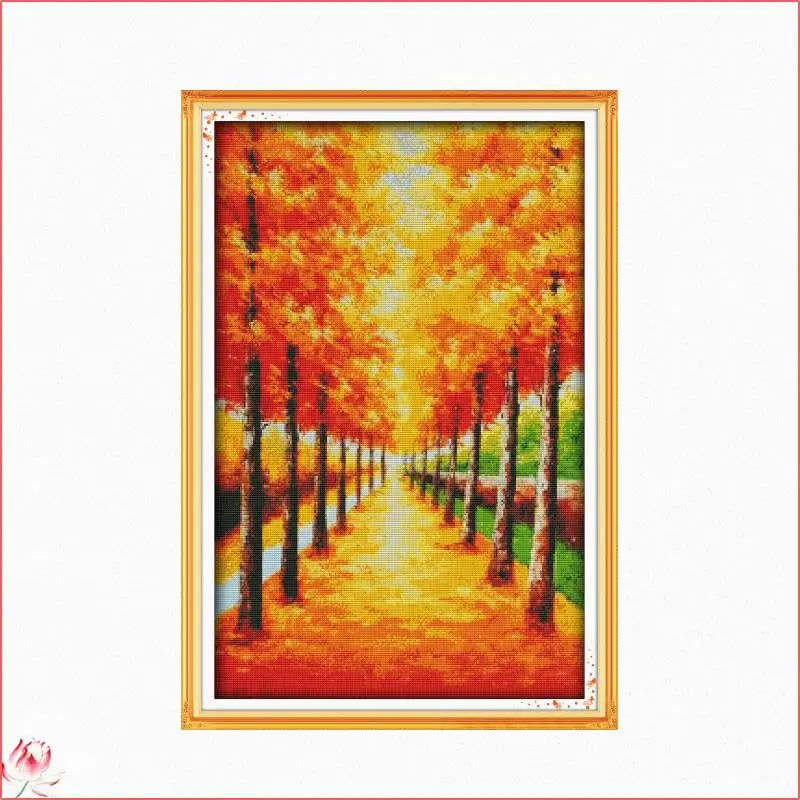 Autumn Scenery Gold Ground Printed Cross Stitch Patterns Kits Canvas Embroidery Needlework Sets 11CT 14CT DIY Handmade Home Deco
Autumn Scenery Gold Ground Printed Cross Stitch Patterns Kits Canvas Embroidery Needlework Sets 11CT 14CT DIY Handmade Home Deco