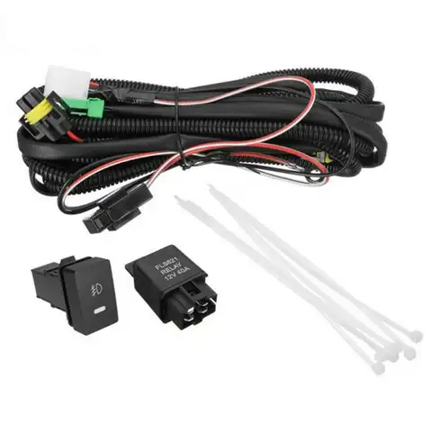 H11 Auto Nebel Licht Kabelbaum Kabel Verdrahtung Steckdosen Schalter Kit LED Tagfahrlicht Nebel Licht Controller Auto Zubehör