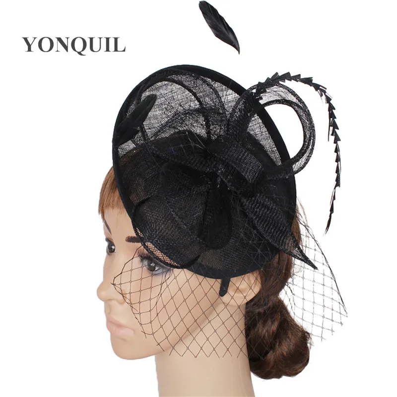 Sinamay Wedding Mesh Elegant Fascinator Hat Bridal Show Race Headpiece Headband Veils Fedora Hats For Ladies Fashion Headwear
Sinamay Wedding Mesh Elegant Fascinator Hat Bridal Show Race Headpiece Headband Veils Fedora Hats For Ladies Fashion Headwear