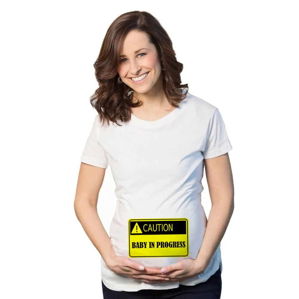 Caution Baby In Progress Funny Maternity Tshirt Plus Size Short Sleeve Pregnancy T-shirt Fashion Casual Pregnant Woman T Shirt
Caution Baby In Progress Funny Maternity Tshirt Plus Size Short Sleeve Pregnancy T-shirt Fashion Casual Pregnant Woman T Shirt
