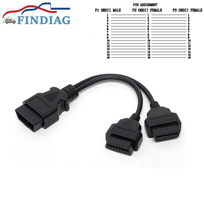 Удлинительный кабель OBD2 30 см 1-2, 16-контактный разветвитель, штекер на двойной гнездо, Y-образный кабель OBDII, 30 см, 1 штекер на 2 гнезда
Удлинительный кабель OBD2 30 см 1-2, 16-контактный разветвитель, штекер на двойной гнездо, Y-образный кабель OBDII, 30 см, 1 штекер на 2 гнезда