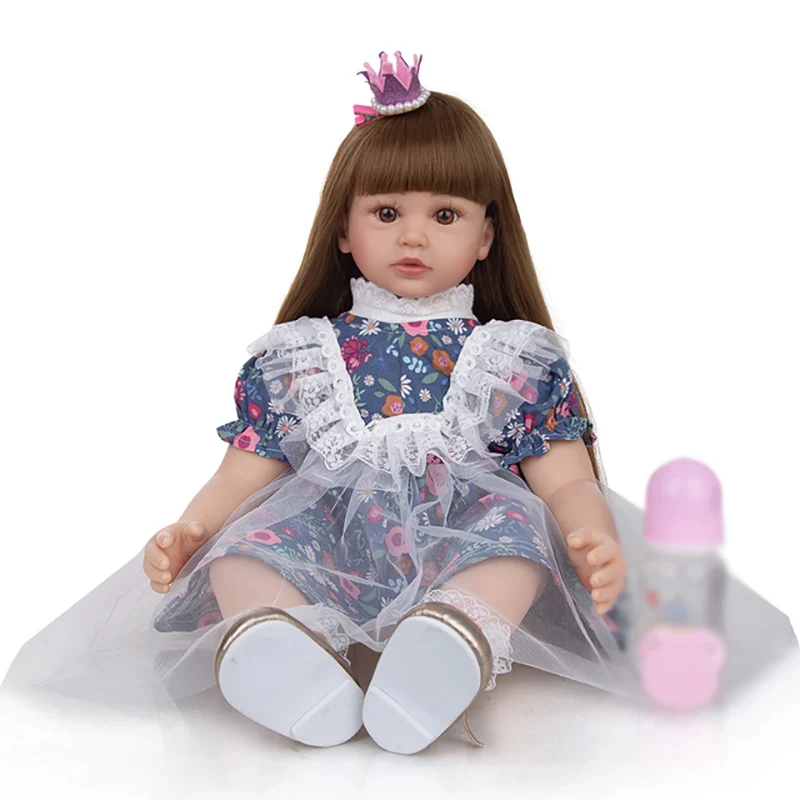 60cm Reborn Baby Dolls Toddler Girl Blue Floral White Gauze Skirt Kid's Doll Toys Christmas Gift
60cm Reborn Baby Dolls Toddler Girl Blue Floral White Gauze Skirt Kid's Doll Toys Christmas Gift