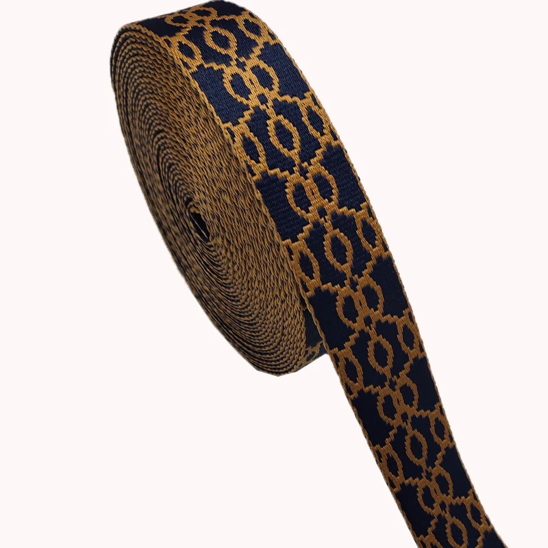 New Design 38mm Webbing Strap Jacquard 100% Polyester 1.5 Inch Blue/Brown Color
New Design 38mm Webbing Strap Jacquard 100% Polyester 1.5 Inch Blue/Brown Color