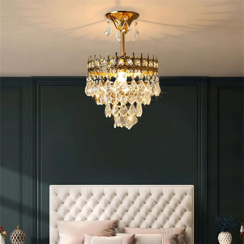 French Vintage Crystal Pendant Lights LED E14 Modern Simple Entrance Corridor Luxury Atmospheric Home Decoration Net Red Lamps
French Vintage Crystal Pendant Lights LED E14 Modern Simple Entrance Corridor Luxury Atmospheric Home Decoration Net Red Lamps