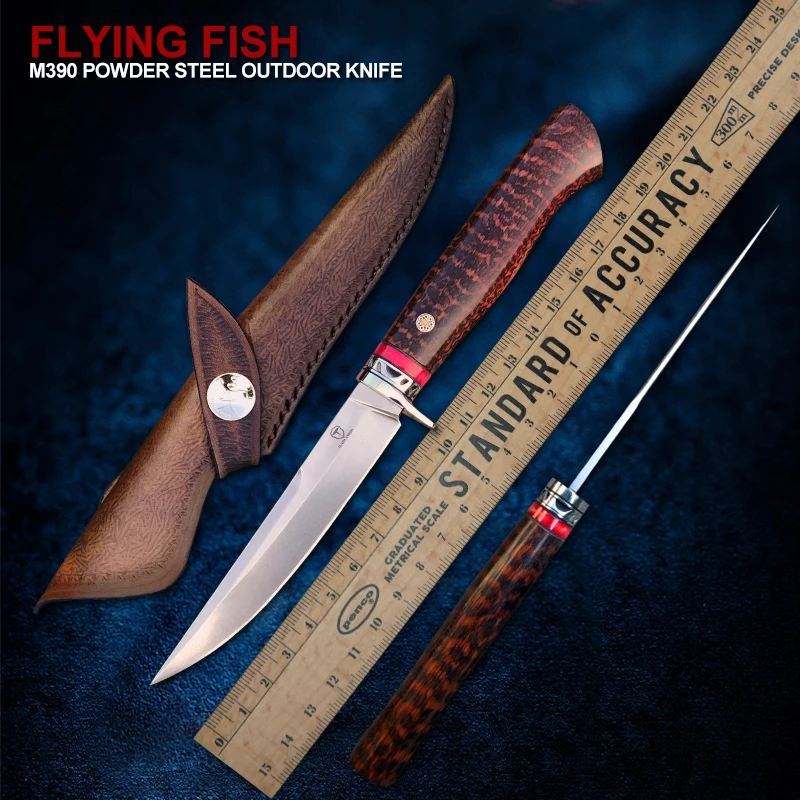 TURENZ-M390 Steel Knife for Fishing Straight Knives Outdoor Hunting Tool Snakewood Handle Fixed Blade Knife with Sheath
TURENZ-M390 Steel Knife for Fishing Straight Knives Outdoor Hunting Tool Snakewood Handle Fixed Blade Knife with Sheath