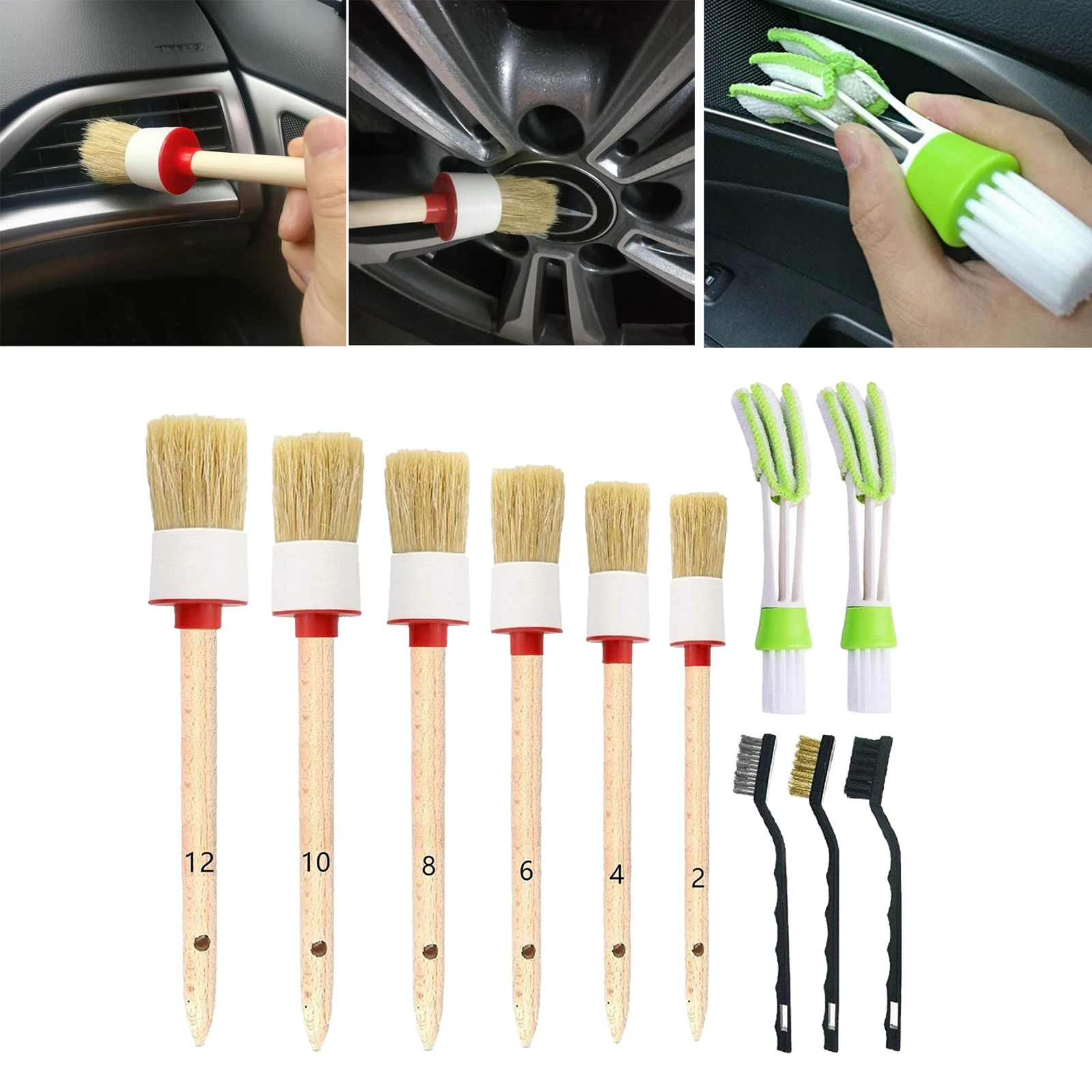 5/ 11Pcs Car Detailing Brush Auto Interior Detailing Brush Set Car Cleaning Brushes Tool Wheel Tire Brush Window Cleaner Brush
5/ 11Pcs Car Detailing Brush Auto Interior Detailing Brush Set Car Cleaning Brushes Tool Wheel Tire Brush Window Cleaner Brush