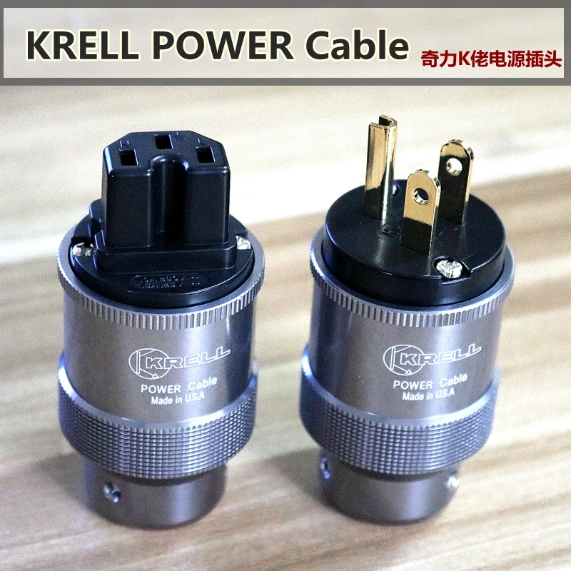 High Quality Krell Gold Plated US Power Plug Connector Power Cord Plug+IEC Female Connector Pair
High Quality Krell Gold Plated US Power Plug Connector Power Cord Plug+IEC Female Connector Pair