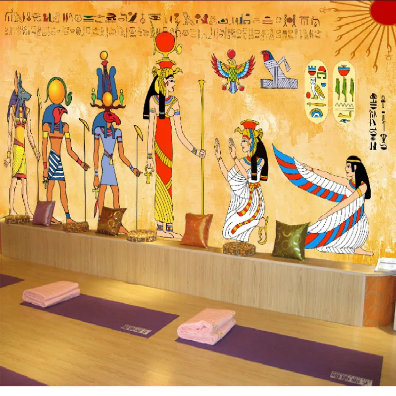 Custom European statues Egyptian Pharaoh large mural retro lounge sofa TV background 3D wallpaper the living room 3D wallpaper
Custom European statues Egyptian Pharaoh large mural retro lounge sofa TV background 3D wallpaper the living room 3D wallpaper