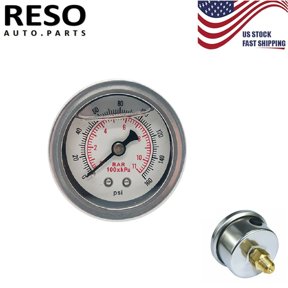 RESO--White Car Fuel Pressure Gauge Liquid 0-160psi Oil Pressure Gauge 1/8" NPT
RESO--White Car Fuel Pressure Gauge Liquid 0-160psi Oil Pressure Gauge 1/8" NPT