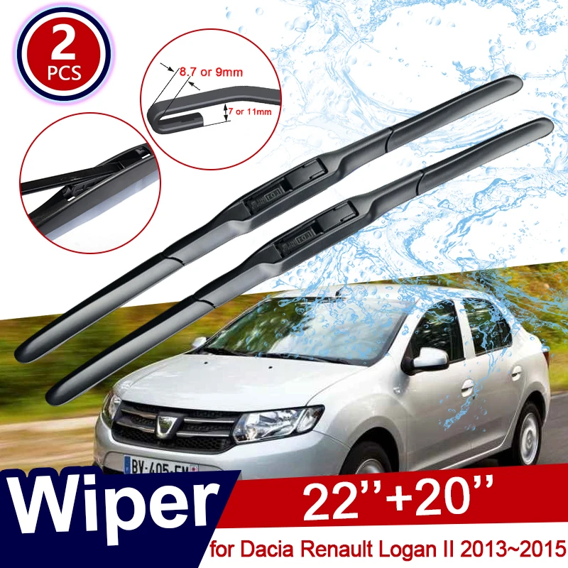 for Dacia Renault Logan II 2013~2015 2014 Front Windscreen Windshield Wipers Blades Car Wiper Blade Accessories 20"+22"
for Dacia Renault Logan II 2013~2015 2014 Front Windscreen Windshield Wipers Blades Car Wiper Blade Accessories 20"+22"