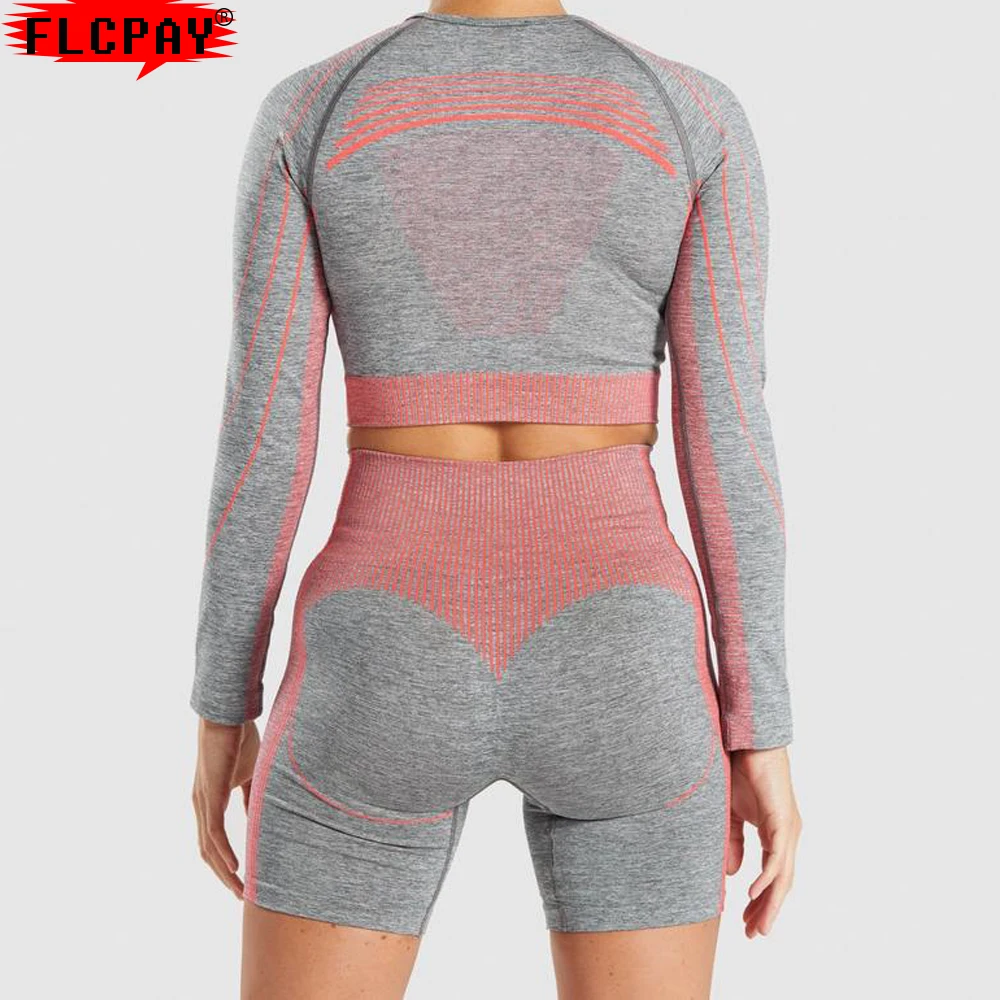 Women Workout 2 Piece Outfit Yoga Stretch Top Set High Waist Sport Shorts Elastic Legging Long Sleeve T-shirts Tracksuits
Women Workout 2 Piece Outfit Yoga Stretch Top Set High Waist Sport Shorts Elastic Legging Long Sleeve T-shirts Tracksuits