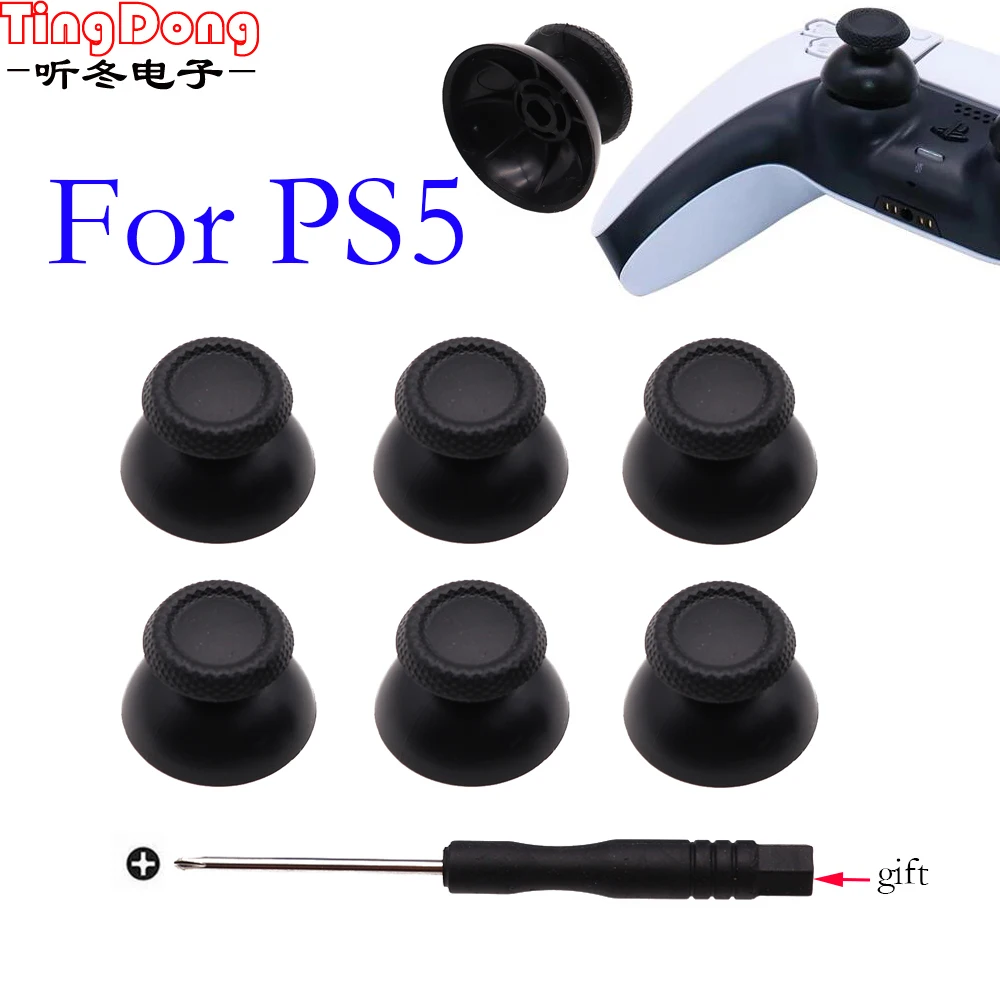 6 PCS Black 3D Joystick Caps for Sony ps5 PS5 DualSense Controller Thumbstick Analog Thumb Sticks Grip Cover
6 PCS Black 3D Joystick Caps for Sony ps5 PS5 DualSense Controller Thumbstick Analog Thumb Sticks Grip Cover