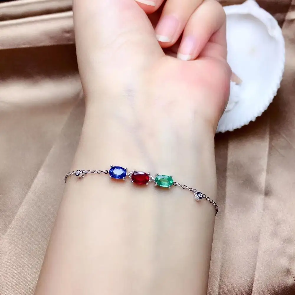 exquisite new red blue green color gem bracelet women silver fine jewelry very good natural gem ruby sapphire emerald party gift
exquisite new red blue green color gem bracelet women silver fine jewelry very good natural gem ruby sapphire emerald party gift