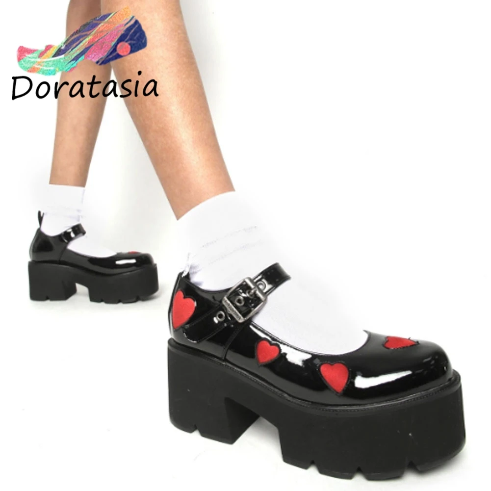 DORATASIA New Arrival Women Buckle Strap Round Toe Platform Shoes Casual Punk Gothic High Quality Pumps Women Pumps
DORATASIA New Arrival Women Buckle Strap Round Toe Platform Shoes Casual Punk Gothic High Quality Pumps Women Pumps