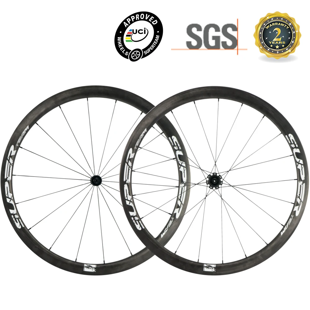 SUPERTEAM Tubeless Carbon Wheelset 40mm Bicycle Wheels With Ceramic Bearing Road Bike No Painting
SUPERTEAM Tubeless Carbon Wheelset 40mm Bicycle Wheels With Ceramic Bearing Road Bike No Painting