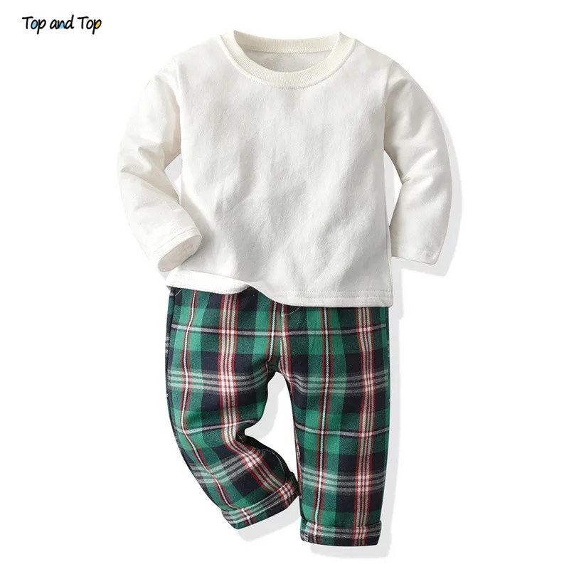 Top and Top Toddler Infant Boys Clothes Long Sleeve Cotton Tshirt+Plaid Trousers Pajamas 2Pcs/Set Newborn Baby Girls Clothes
Top and Top Toddler Infant Boys Clothes Long Sleeve Cotton Tshirt+Plaid Trousers Pajamas 2Pcs/Set Newborn Baby Girls Clothes