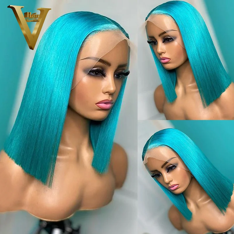 Blue Green Bob Wig Lace Front Human Hair Wigs Brazilian Purple Pink Colored Wigs For Women Human Hair Transparent Lace Wigs
Blue Green Bob Wig Lace Front Human Hair Wigs Brazilian Purple Pink Colored Wigs For Women Human Hair Transparent Lace Wigs