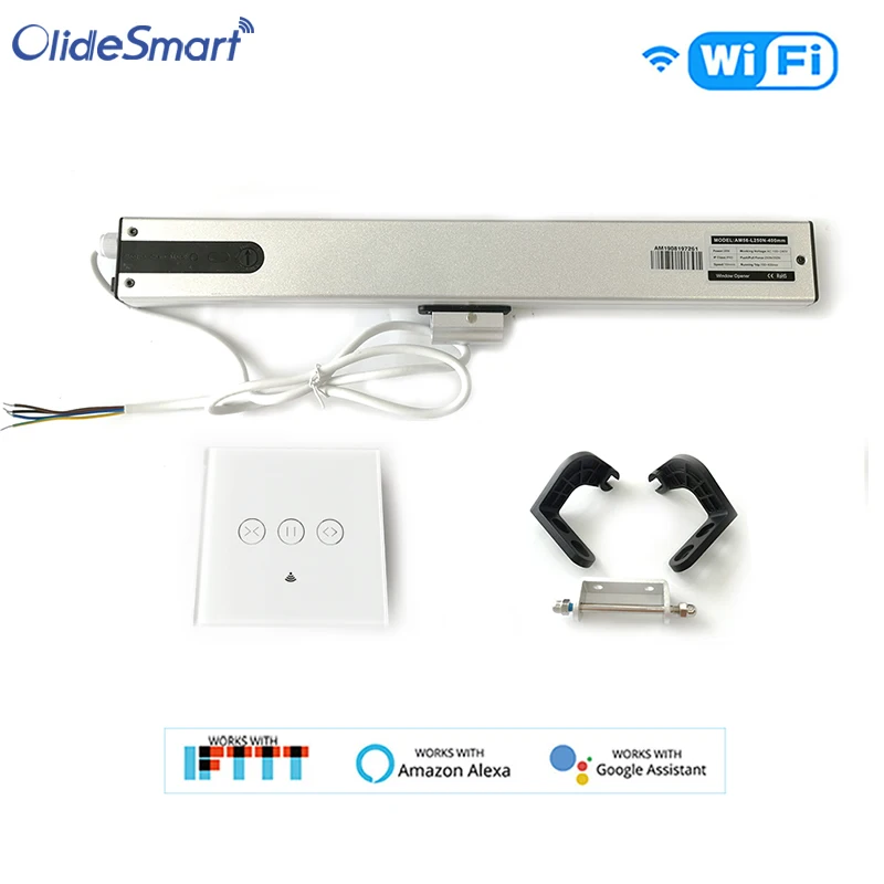 Olide Intelligent Smart AC Motor Automatic Window Opener with Wired WIFI Push Panel ,Phone App Control Remotely
Olide Intelligent Smart AC Motor Automatic Window Opener with Wired WIFI Push Panel ,Phone App Control Remotely