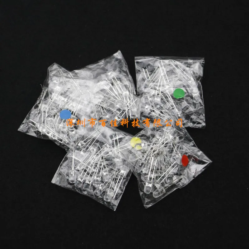 100Pcs Transparent F5 5mm LED lamp beads Light-emitting diodes red green yellow blue white 5 colors × 20Pcs
100Pcs Transparent F5 5mm LED lamp beads Light-emitting diodes red green yellow blue white 5 colors × 20Pcs