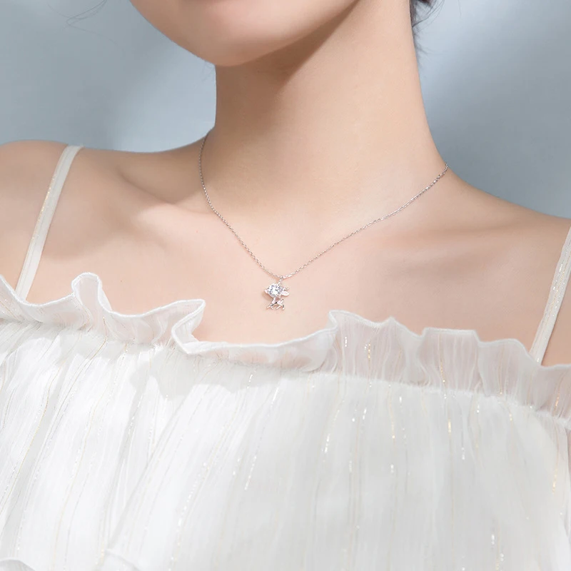 MODIAN Fashion Animal Necklace Authentic 925 Sterling Silver Dazzling AAA Zircon Pink Elk Pattern Pendant Necklace Fine Jewelry
MODIAN Fashion Animal Necklace Authentic 925 Sterling Silver Dazzling AAA Zircon Pink Elk Pattern Pendant Necklace Fine Jewelry