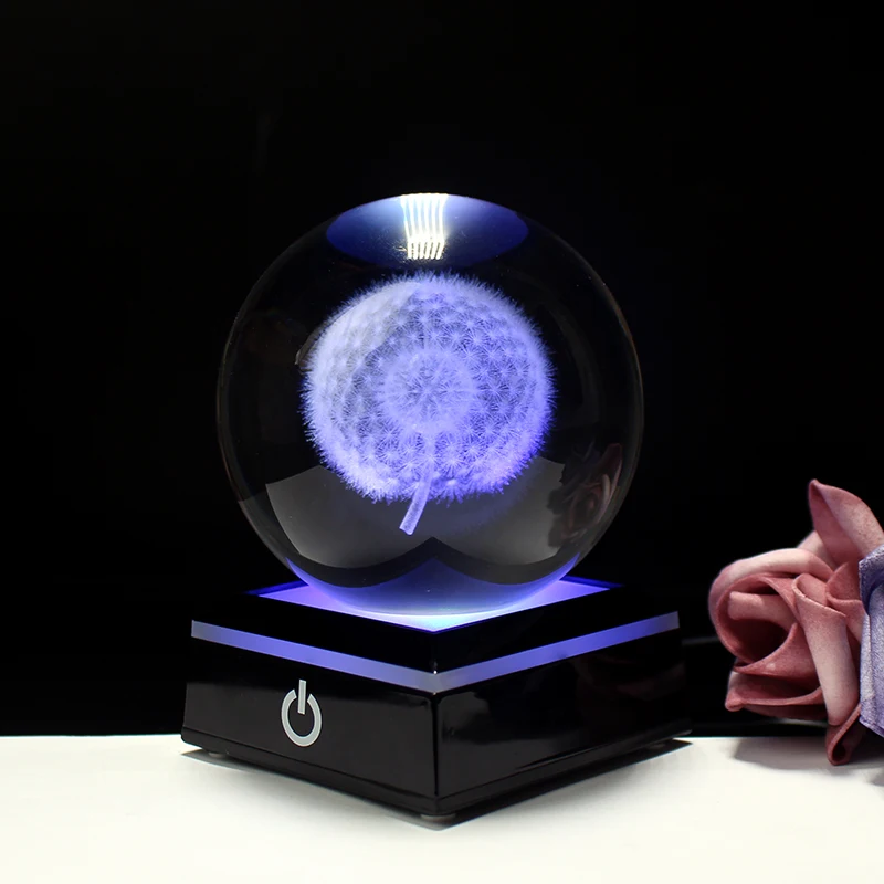 Fengshui Home Decor 3D Laser Engraved Dandelion Crystal Ball 80mm Plants Glass Sphere Birthday Gift Globe Home Decoration
Fengshui Home Decor 3D Laser Engraved Dandelion Crystal Ball 80mm Plants Glass Sphere Birthday Gift Globe Home Decoration