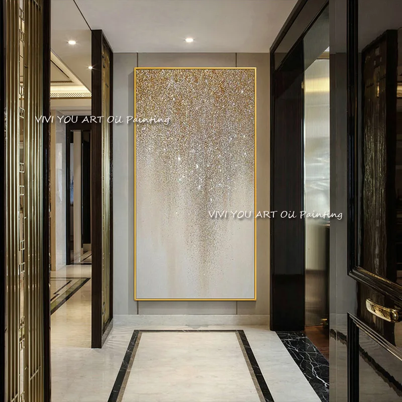 100% Handmade Painting Abstract Hanging Painting Nordic Simple Mural Modern Decorative Gold And Silver Painting Wall Decor
100% Handmade Painting Abstract Hanging Painting Nordic Simple Mural Modern Decorative Gold And Silver Painting Wall Decor