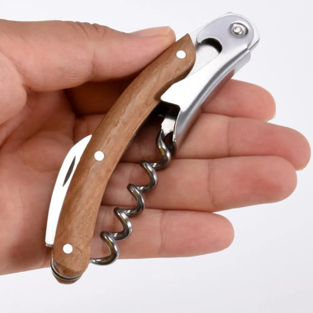100Pcs/Lot Multifunction Wine Opener Professional Bottle Opener With Knife Portable Wooden Handle Screw Corkscrew
100Pcs/Lot Multifunction Wine Opener Professional Bottle Opener With Knife Portable Wooden Handle Screw Corkscrew