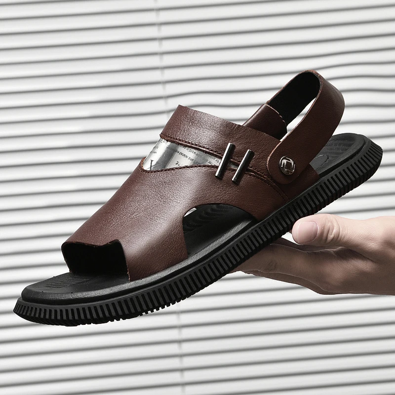 Summer New Genuine Leather Men Sandals Brand Fashion Men's Slippers Soft Non-Slip Comfortable Sandalias Outdoor Casual Sandales
Summer New Genuine Leather Men Sandals Brand Fashion Men's Slippers Soft Non-Slip Comfortable Sandalias Outdoor Casual Sandales