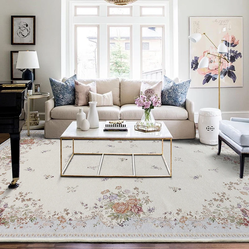 Pastoral Style Jacquard Rug Floral Sofa Dining Table Floor Mat European Carpets Rug Living Room Bedroom Decor American Carpet
Pastoral Style Jacquard Rug Floral Sofa Dining Table Floor Mat European Carpets Rug Living Room Bedroom Decor American Carpet