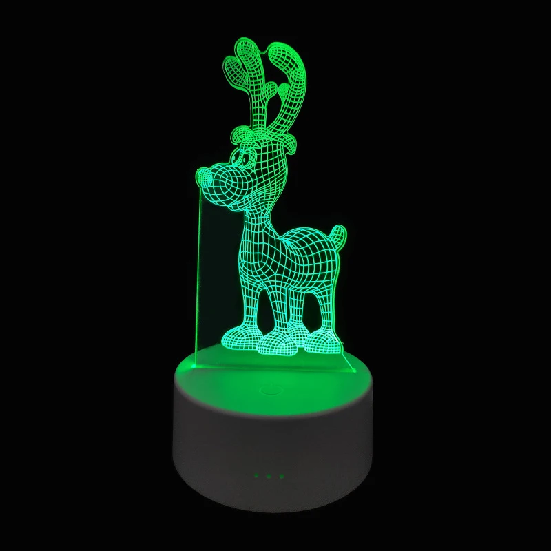 Novelty 3d Night Lights Reindeer Animals 7 Colors Remote Night Lamp Home Table Decor Atmosphere Bedside Decor Xmas Kids Gift
Novelty 3d Night Lights Reindeer Animals 7 Colors Remote Night Lamp Home Table Decor Atmosphere Bedside Decor Xmas Kids Gift