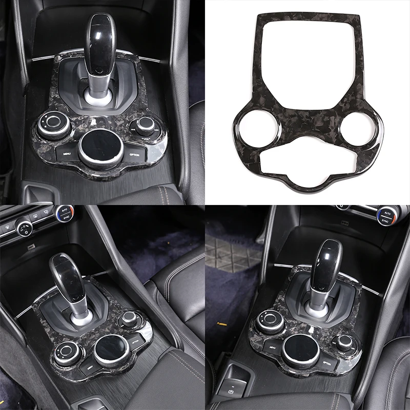 For 2017-2019 Alfa Romeo Giulia real carbon fiber forged pattern car center console shift knob face frame sticker interior parts
For 2017-2019 Alfa Romeo Giulia real carbon fiber forged pattern car center console shift knob face frame sticker interior parts