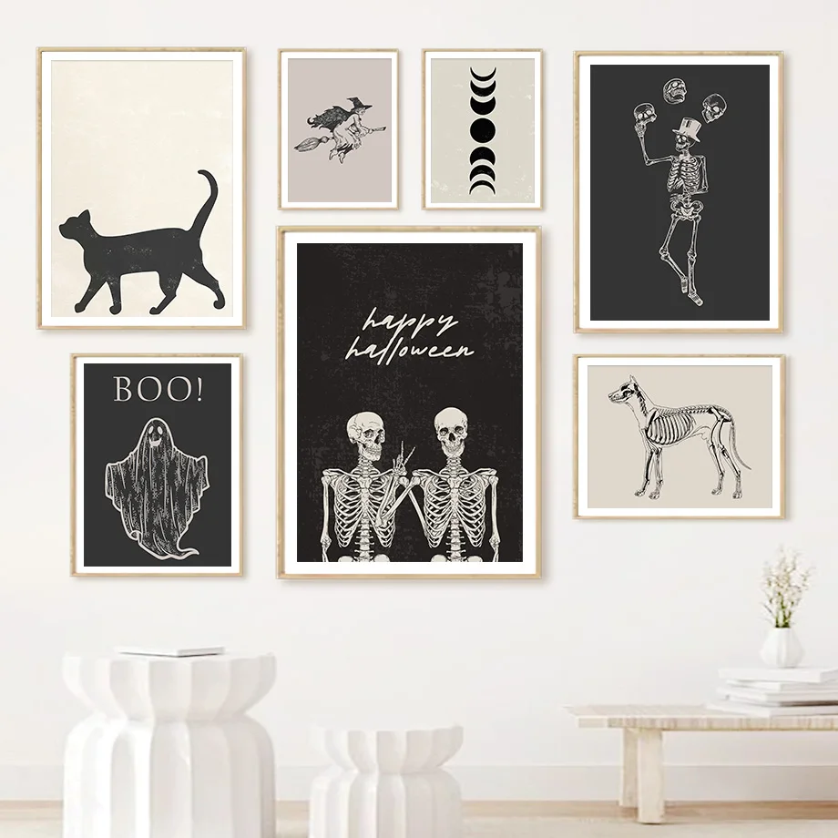 Halloween Skeleton Black Cat Witch Ghost Wall Art Canvas Painting Nordic Posters And Prints Wall Pictures For Living Room Decor
Halloween Skeleton Black Cat Witch Ghost Wall Art Canvas Painting Nordic Posters And Prints Wall Pictures For Living Room Decor