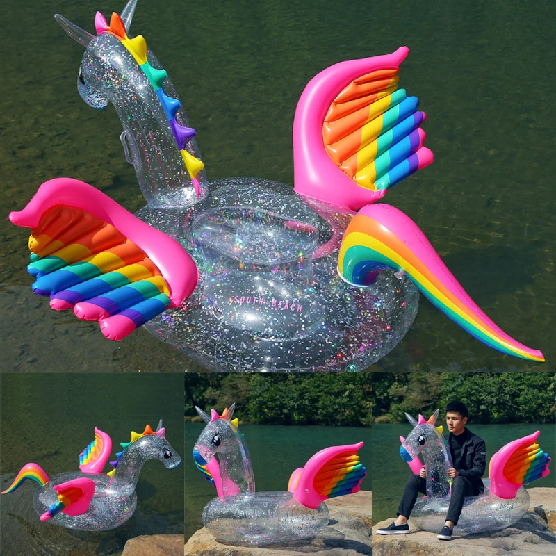 INS Crystal Glitter Inflatable Flamingo Swan Unicorn Float Adults Pool Party Toys Giant Ride-On Air Mattress Swimming Ring boia
INS Crystal Glitter Inflatable Flamingo Swan Unicorn Float Adults Pool Party Toys Giant Ride-On Air Mattress Swimming Ring boia