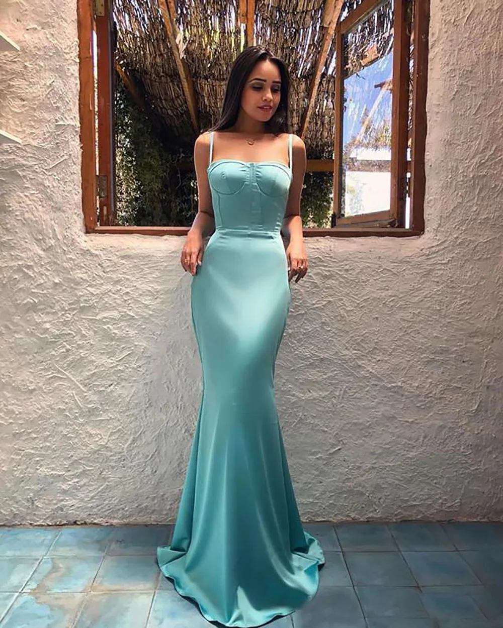 Mermaid Prom Dresses Spaghetti Backless Sweep Train Long Formal Evening Party Gowns Special Occasion Dress Plus Size
Mermaid Prom Dresses Spaghetti Backless Sweep Train Long Formal Evening Party Gowns Special Occasion Dress Plus Size