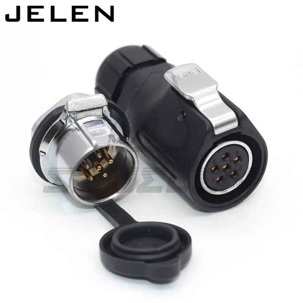 XHE20 Waterproof Connector 6pin Power Solar Cable Circular Industrial Male socket Female Plug
XHE20 Waterproof Connector 6pin Power Solar Cable Circular Industrial Male socket Female Plug