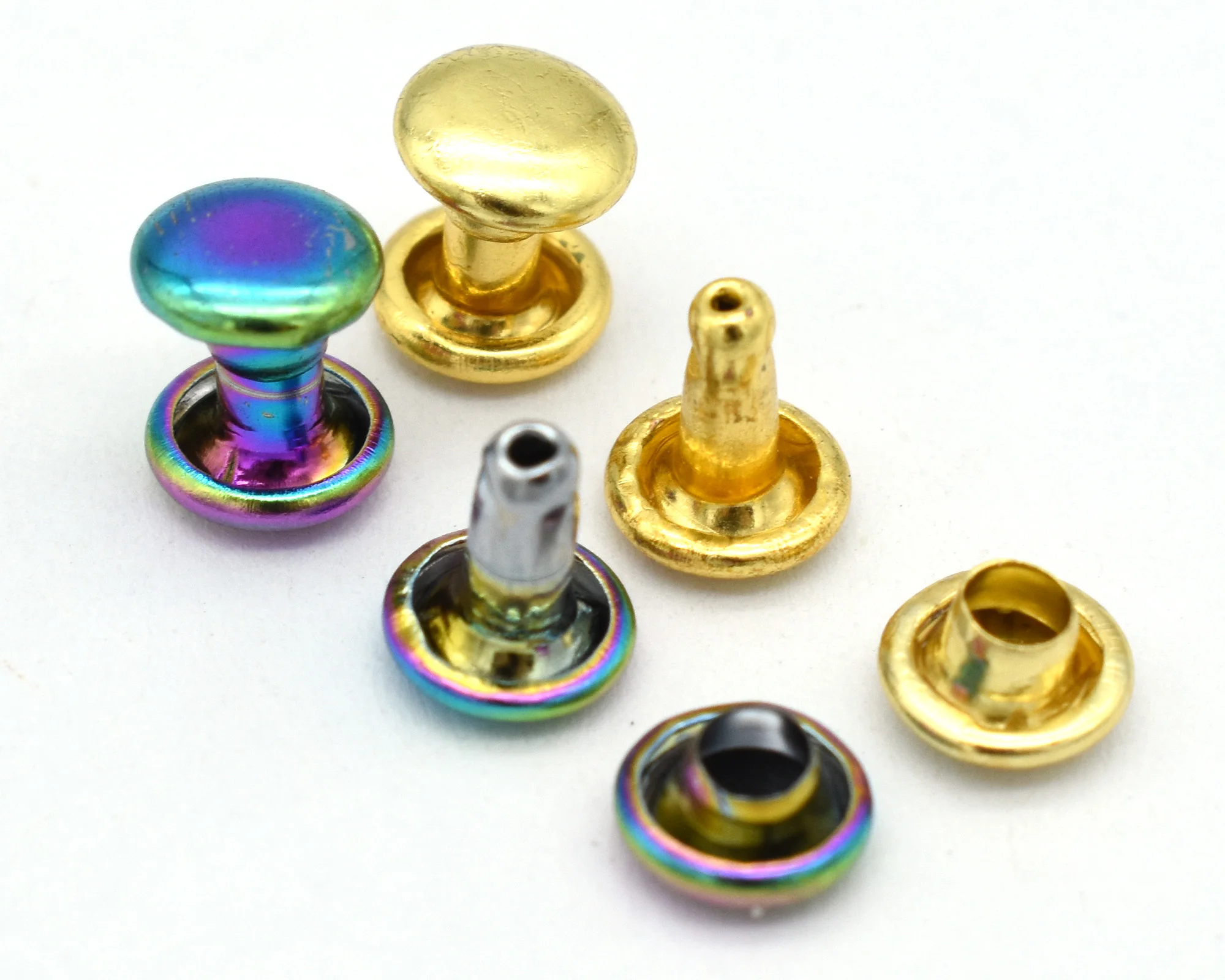 6mm Rainbow Metal Round Rivets Double Cap Jewelry Buttons Studs Purse Bags Handbags Shoes Jeans Belts Making Leather
6mm Rainbow Metal Round Rivets Double Cap Jewelry Buttons Studs Purse Bags Handbags Shoes Jeans Belts Making Leather