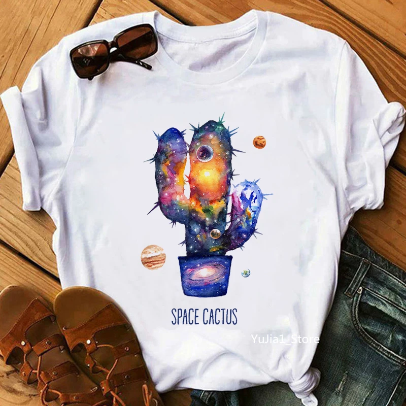 Kawaii Starry Cactus Print Women T-Shirts Funny White Tshirt Femme Harajuku Shirt Summer Fashion Tops Tee Shirt Female
Kawaii Starry Cactus Print Women T-Shirts Funny White Tshirt Femme Harajuku Shirt Summer Fashion Tops Tee Shirt Female