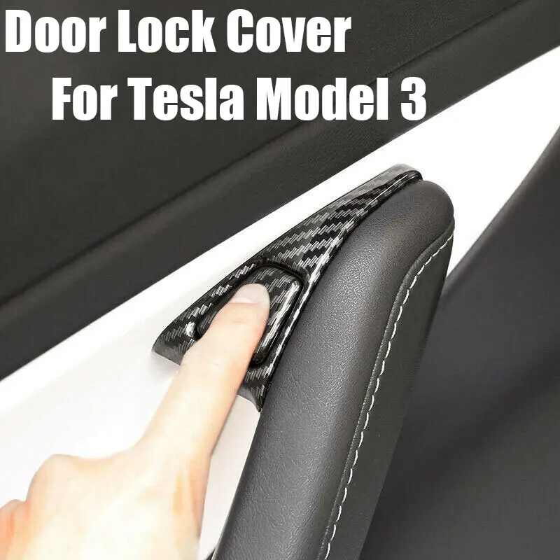 For Tesla Model 3 2017-2022 Carbon Fiber Pattern Door Lock Protection Cover Trim
For Tesla Model 3 2017-2022 Carbon Fiber Pattern Door Lock Protection Cover Trim