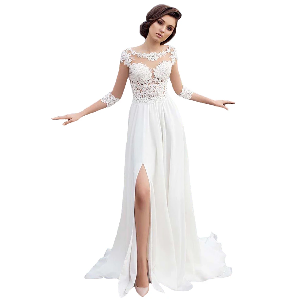 White bridal dress, mesh show flower fabric, women's prom dress, split style, sleeveless, bridesmaid costume
White bridal dress, mesh show flower fabric, women's prom dress, split style, sleeveless, bridesmaid costume
