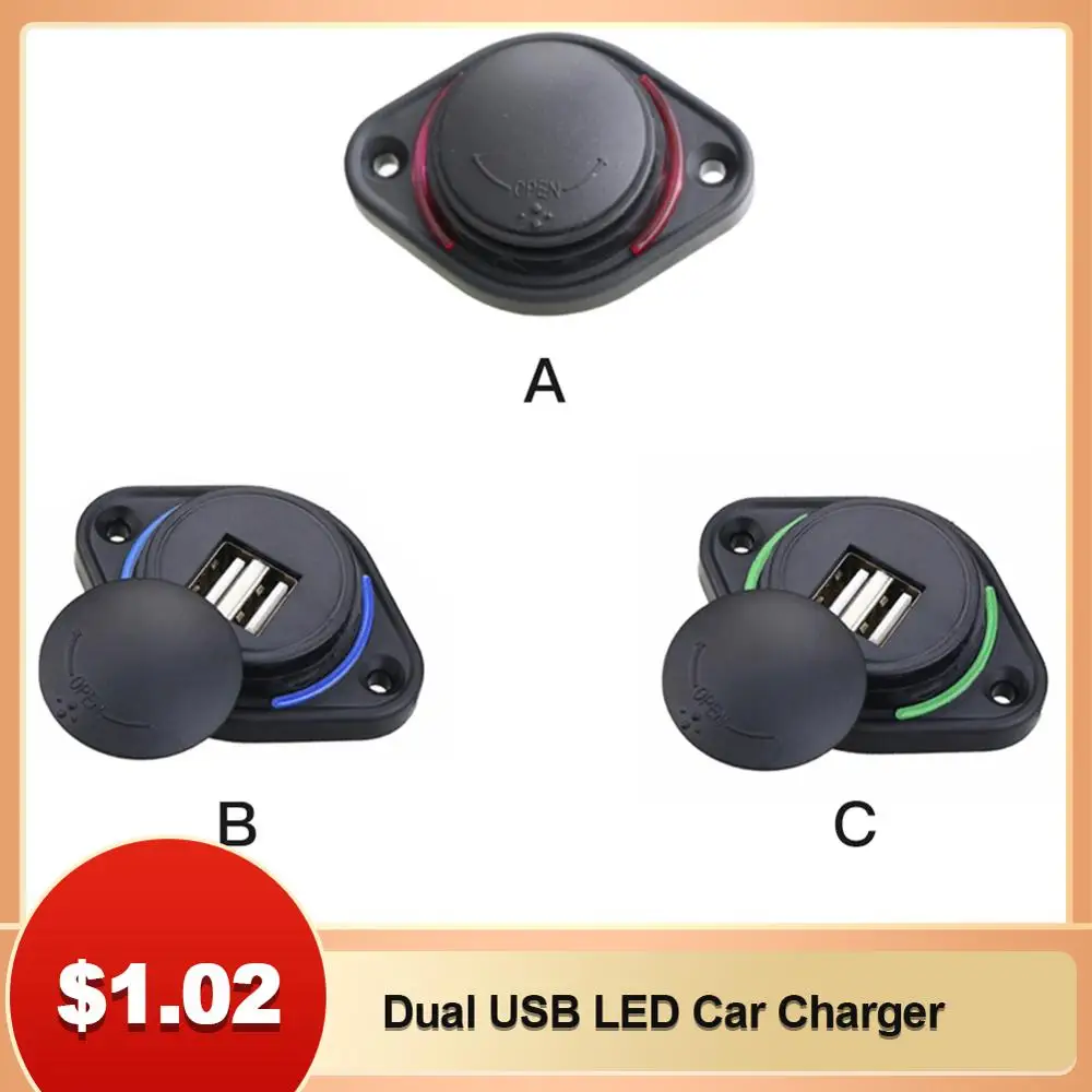 Dual USB LED Charger Socket Car Charger Dual Waterproof Adapter Power Socket Universal For 12V - 24V Motorcycle Bus Ship
Dual USB LED Charger Socket Car Charger Dual Waterproof Adapter Power Socket Universal For 12V - 24V Motorcycle Bus Ship