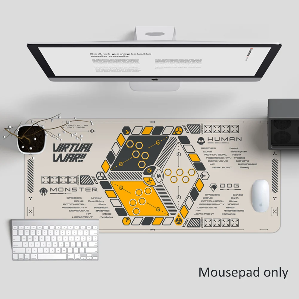 Virtual War Design Large Size Mousepad For Game Non-slip Big Size Yellow Black Grey Home Office Computer Hemming Table Mat
Virtual War Design Large Size Mousepad For Game Non-slip Big Size Yellow Black Grey Home Office Computer Hemming Table Mat