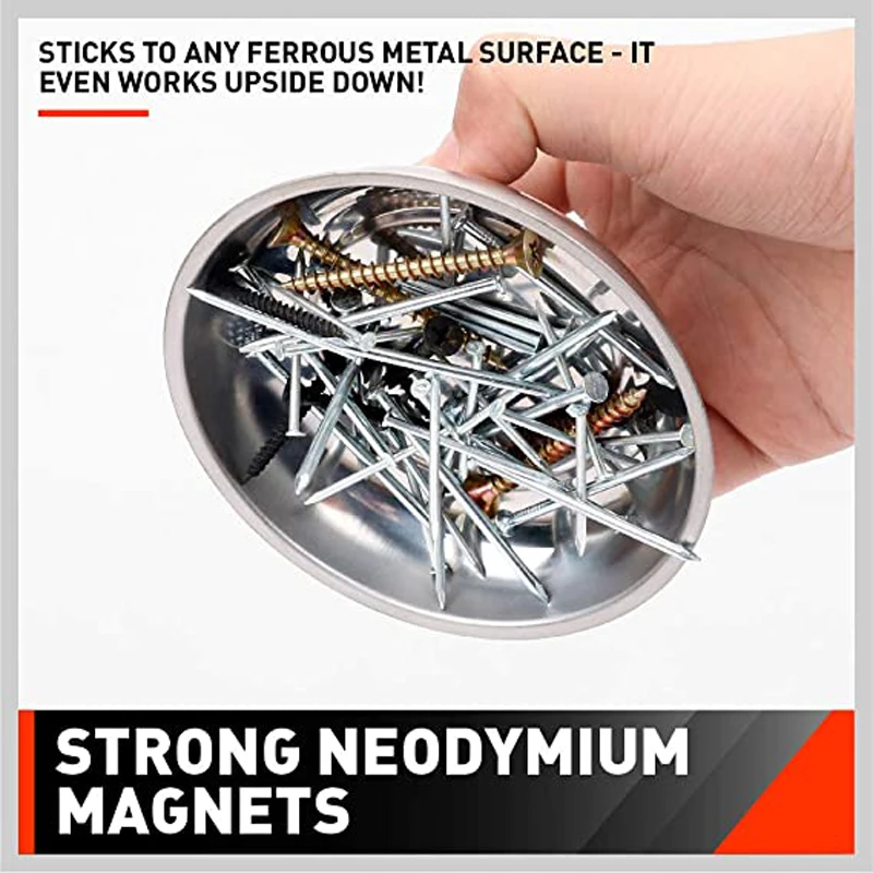 Stainless Steel Magnetic Parts Tray, Screw Nut Bolt Storage Container, Tools Organizer Holder, Bowl, Car Repair, 3 ", 4", 6"
Stainless Steel Magnetic Parts Tray, Screw Nut Bolt Storage Container, Tools Organizer Holder, Bowl, Car Repair, 3 ", 4", 6"