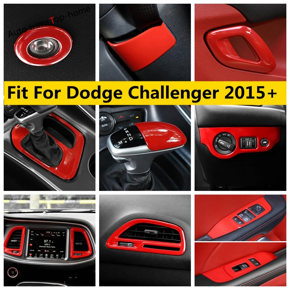 Dashboard AC Air Shift Head Gear Panel Reading Light Window Lift Cover Kit Trim Red Accessories For Dodge Challenger 2015 - 2021
Dashboard AC Air Shift Head Gear Panel Reading Light Window Lift Cover Kit Trim Red Accessories For Dodge Challenger 2015 - 2021
